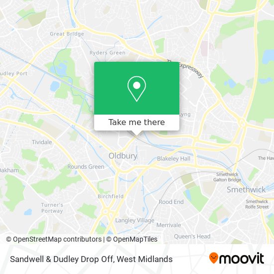 Sandwell & Dudley Drop Off map