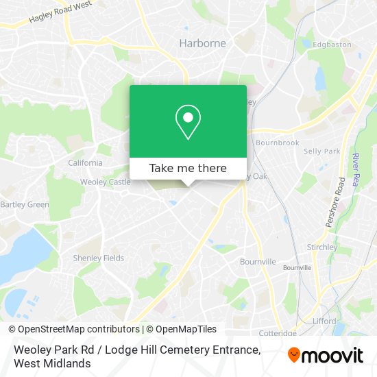 Weoley Park Rd / Lodge Hill Cemetery Entrance map
