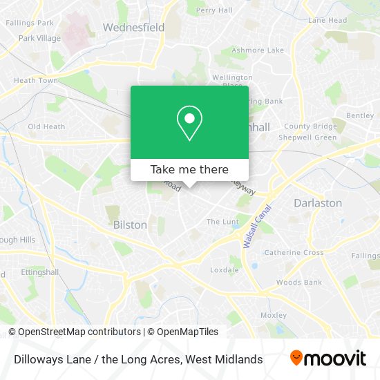 Dilloways Lane / the Long Acres map