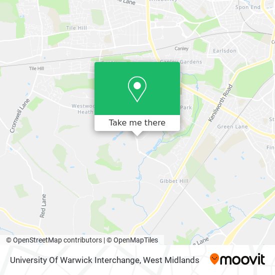 University Of Warwick Interchange map