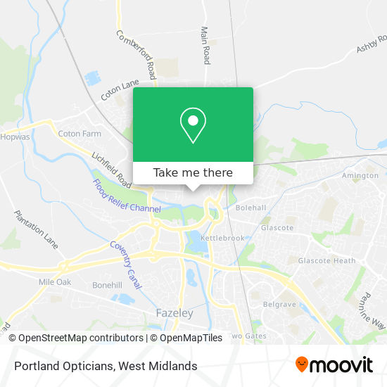 Portland Opticians map