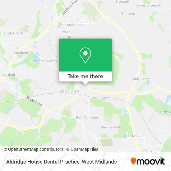 Aldridge House Dental Practice map