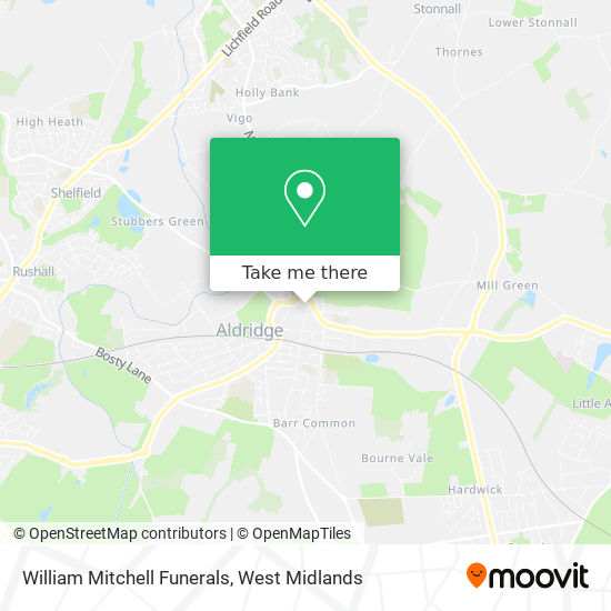 William Mitchell Funerals map