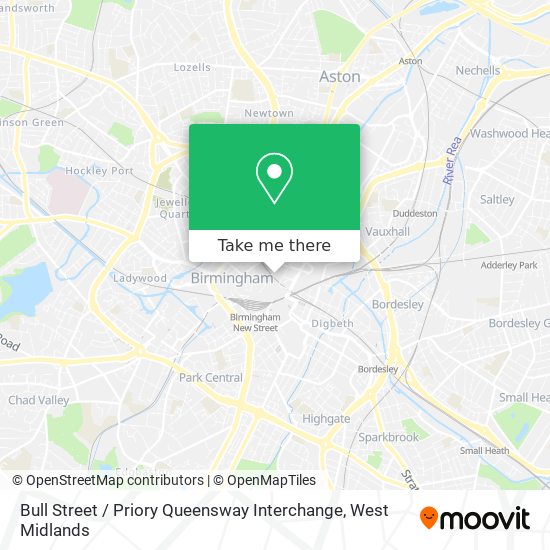 Bull Street / Priory Queensway Interchange map