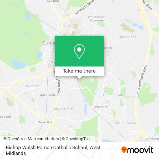 Bishop Walsh Roman Catholic School map