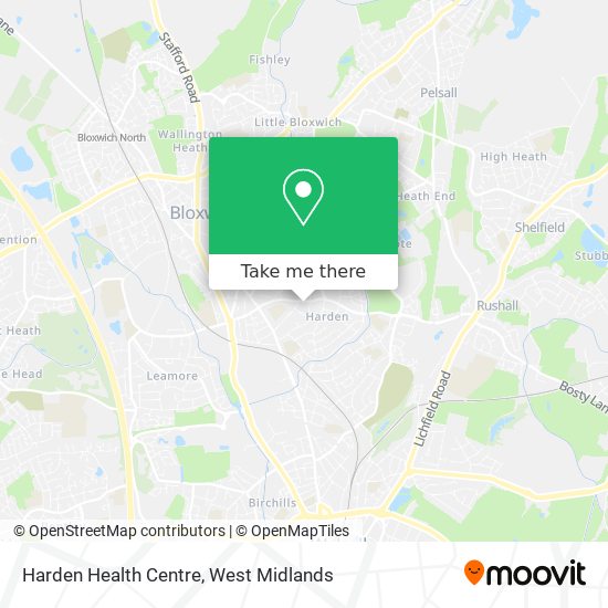 Harden Health Centre map