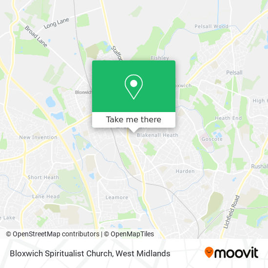 Bloxwich Spiritualist Church map