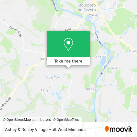 Astley & Dunley Village Hall map