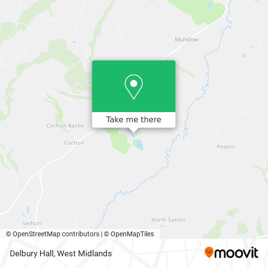 Delbury Hall map