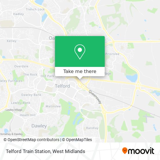 Telford Train Station map