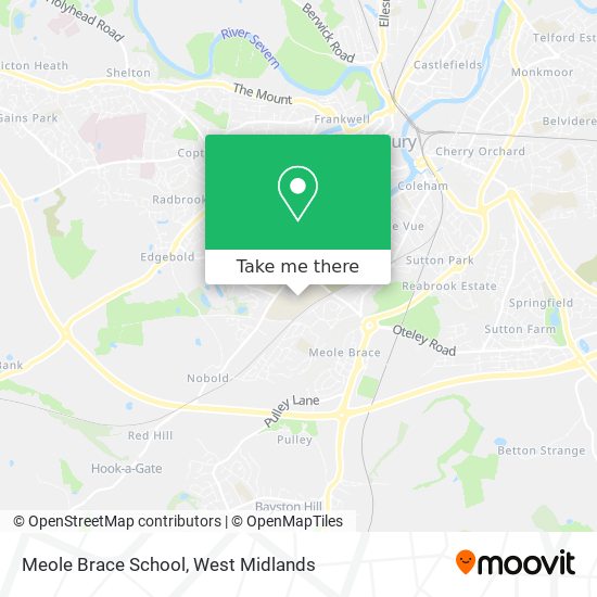 Meole Brace School map