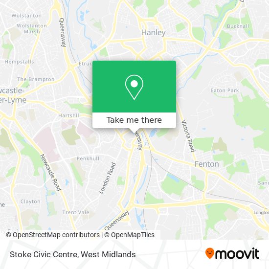 Stoke Civic Centre map