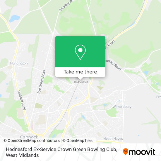 Hednesford Ex-Service Crown Green Bowling Club map
