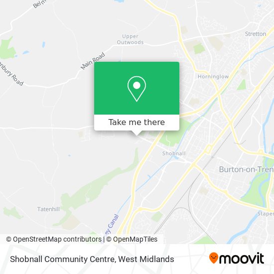 Shobnall Community Centre map