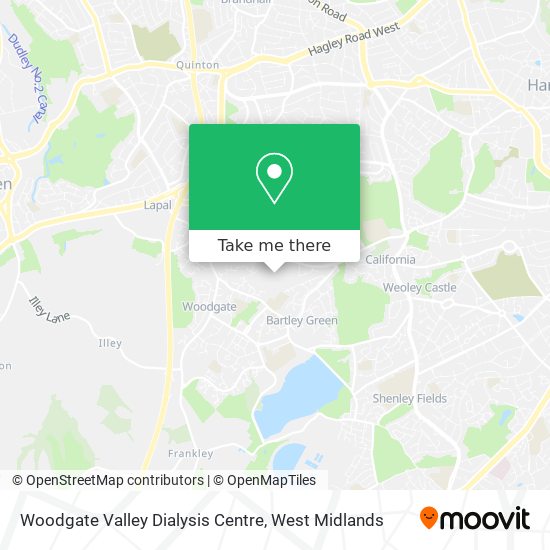 Woodgate Valley Dialysis Centre map