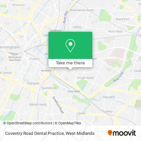 Coventry Road Dental Practice map