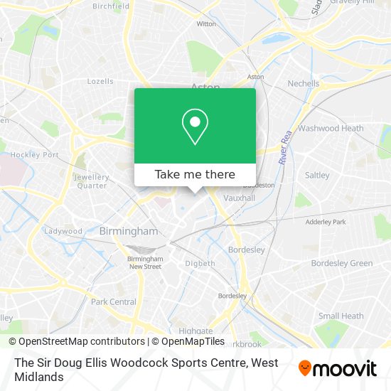 The Sir Doug Ellis Woodcock Sports Centre map