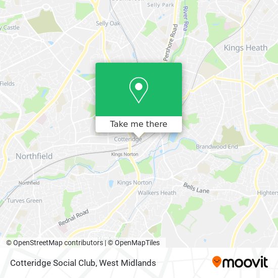 Cotteridge Social Club map