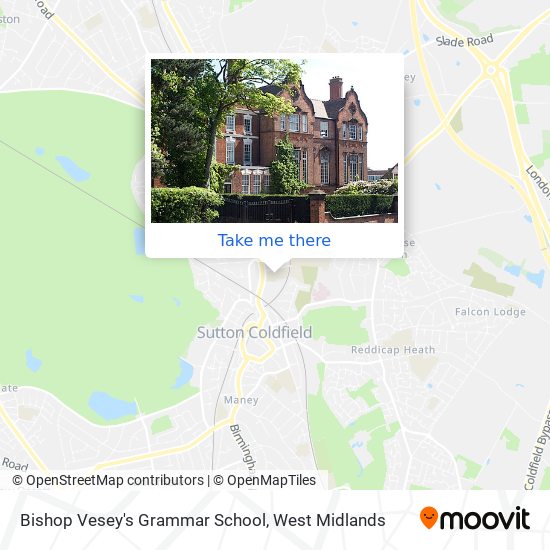 Bishop Vesey's Grammar School map