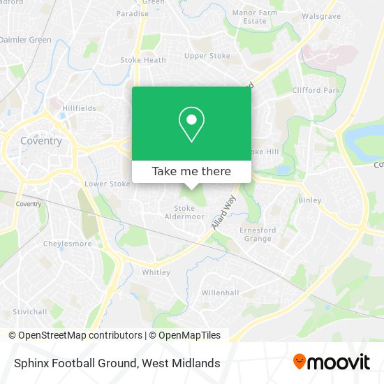 Sphinx Football Ground map