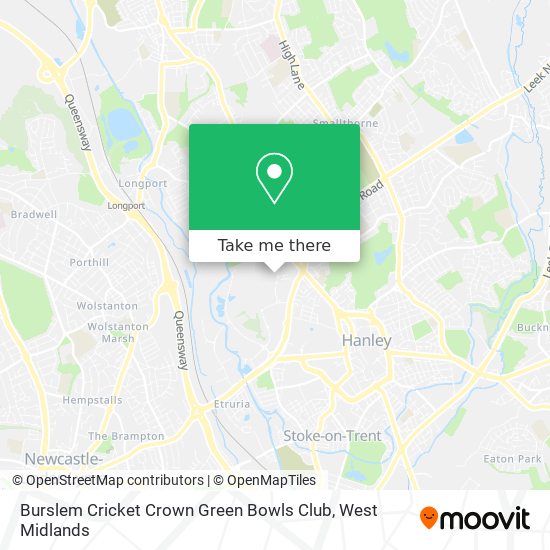 Burslem Cricket Crown Green Bowls Club map