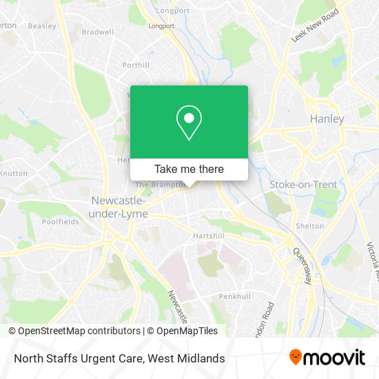 North Staffs Urgent Care map