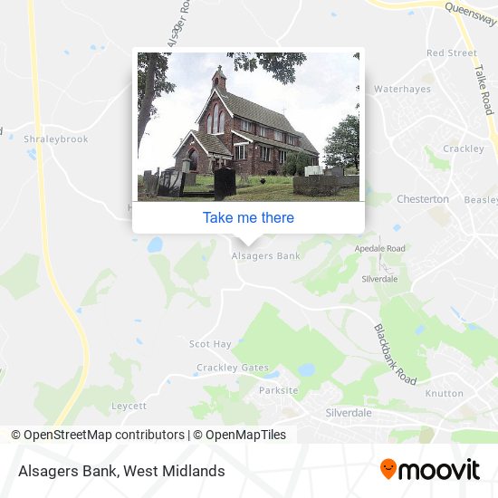 Alsagers Bank map