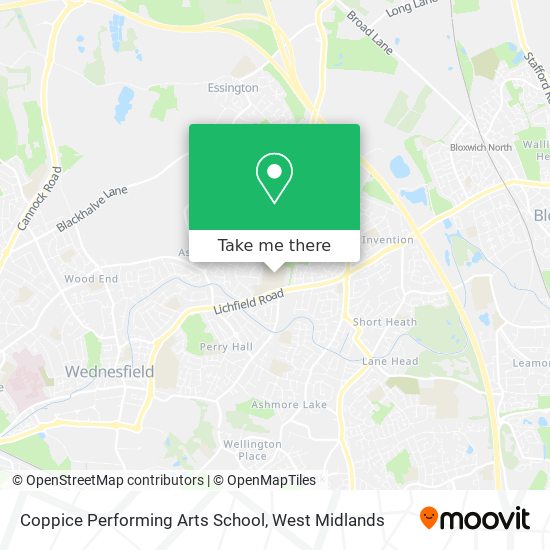 Coppice Performing Arts School map