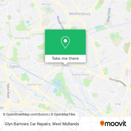 Glyn Barrows Car Repairs map