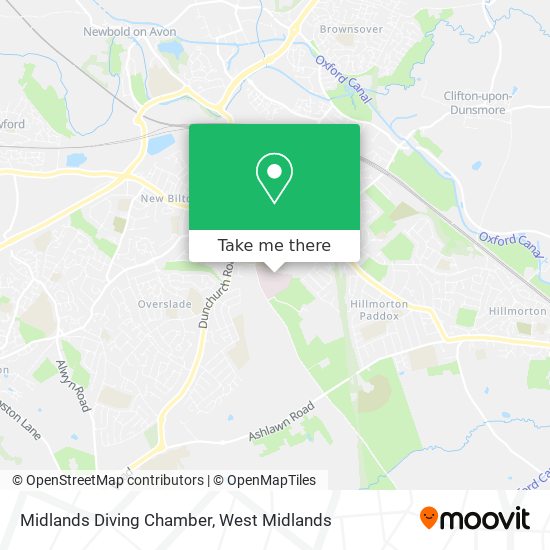 Midlands Diving Chamber map