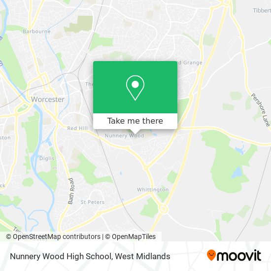 Nunnery Wood High School map