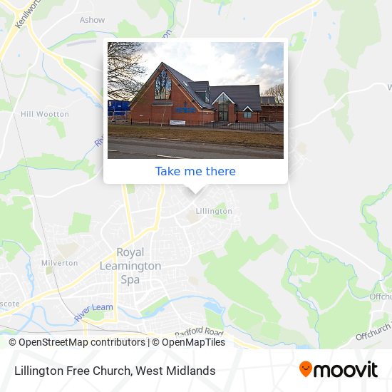 Lillington Free Church map