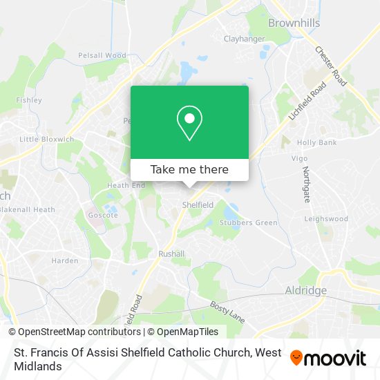 St. Francis Of Assisi Shelfield Catholic Church map