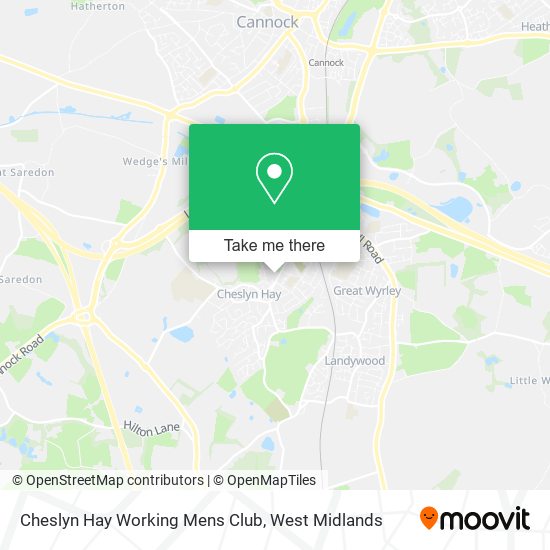 Cheslyn Hay Working Mens Club map
