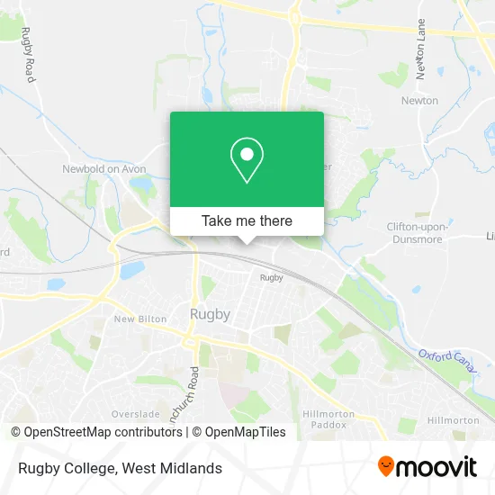Rugby College map