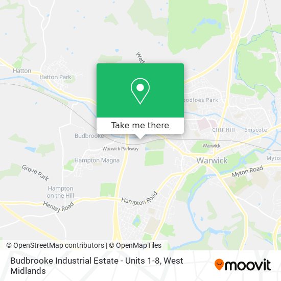 Budbrooke Industrial Estate - Units 1-8 map
