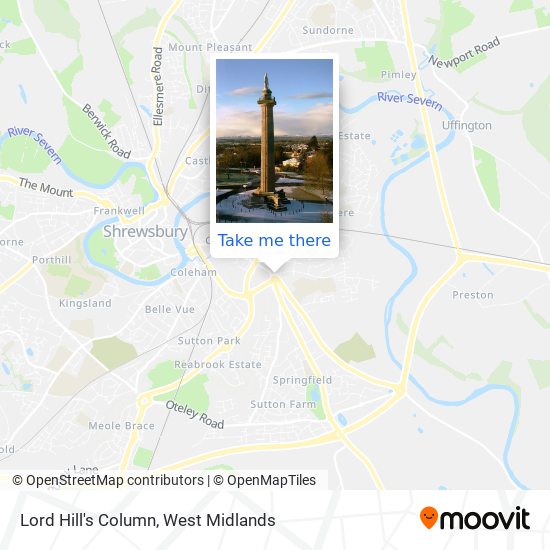 Lord Hill's Column map