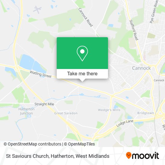 St Saviours Church, Hatherton map