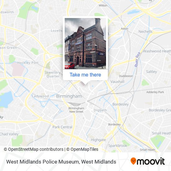 West Midlands Police Museum map