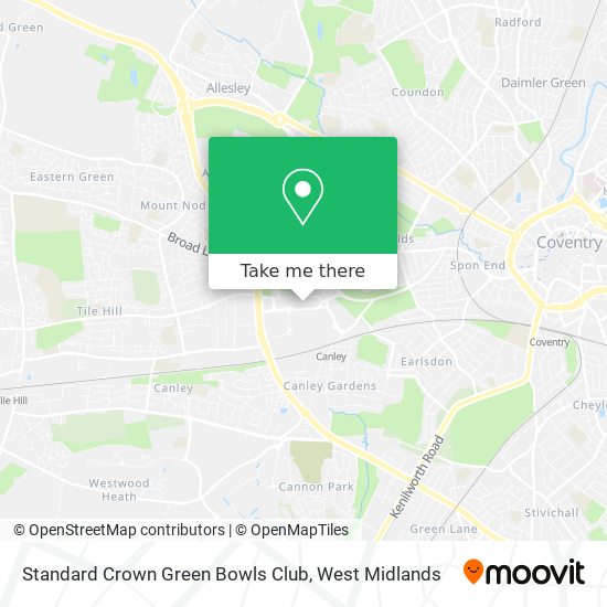 Standard Crown Green Bowls Club map