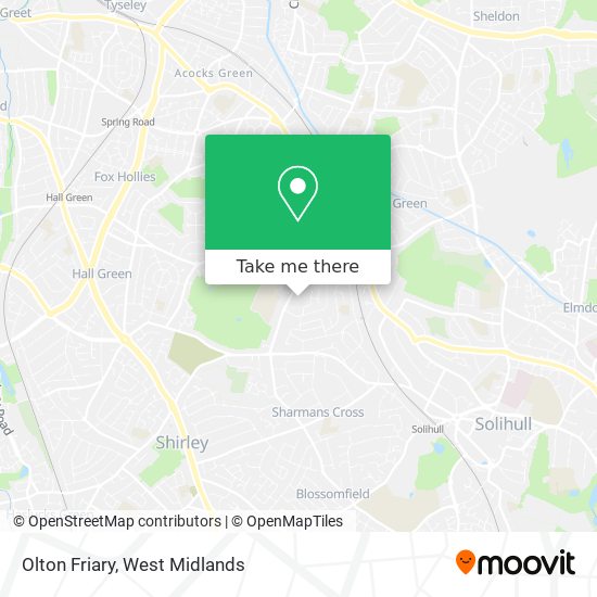 Olton Friary map