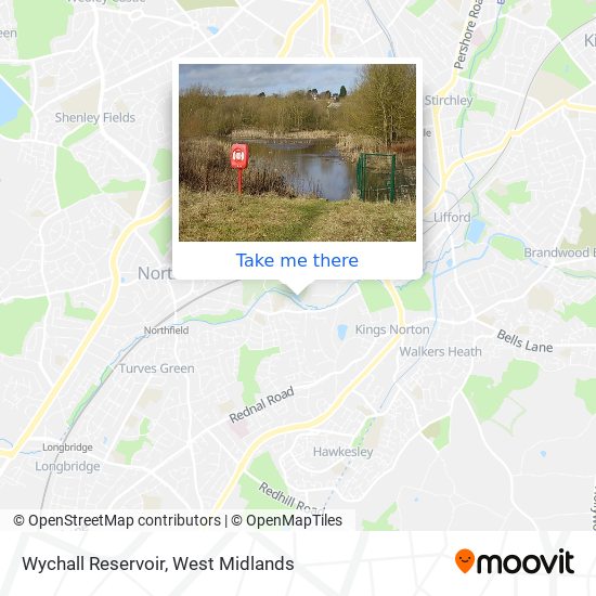 Wychall Reservoir map