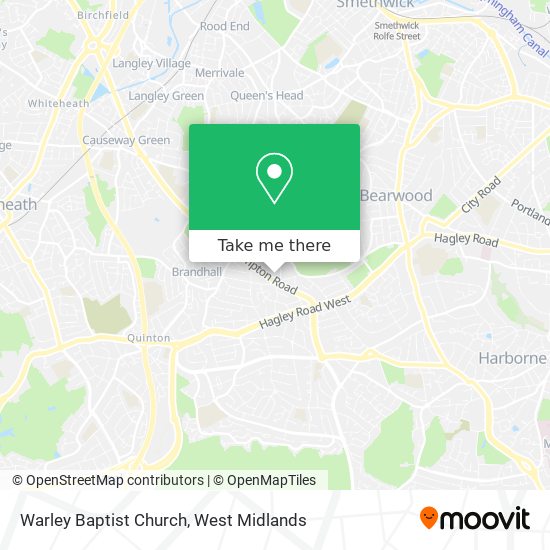 Warley Baptist Church map