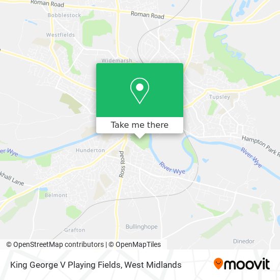King George V Playing Fields map