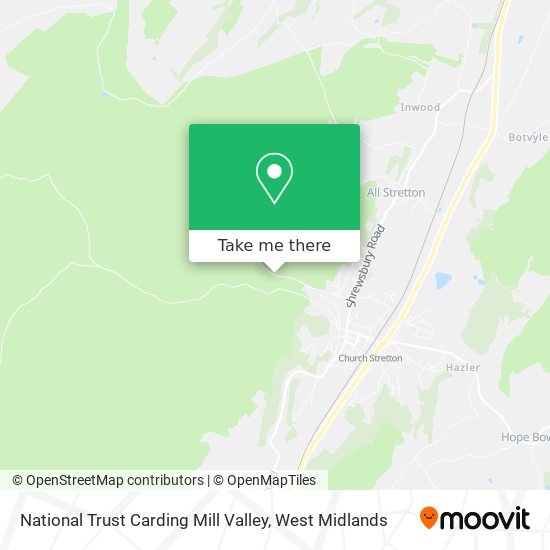 National Trust Carding Mill Valley map