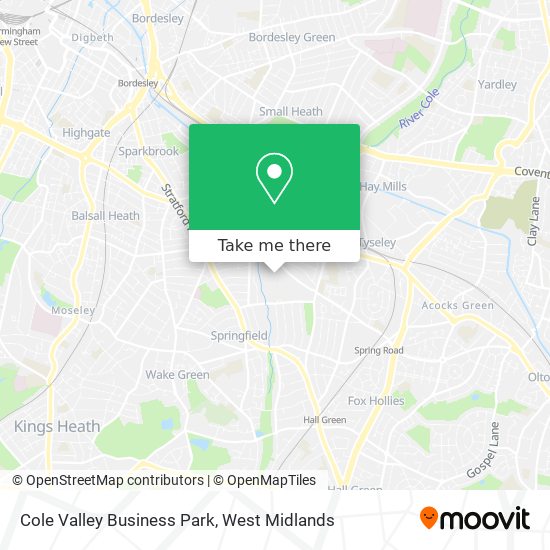 Cole Valley Business Park map