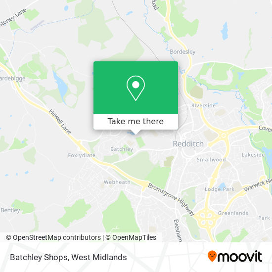 Batchley Shops map