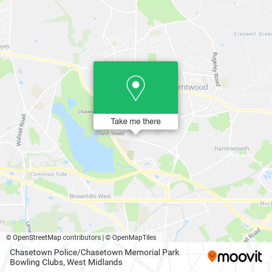 Chasetown Police / Chasetown Memorial Park Bowling Clubs map