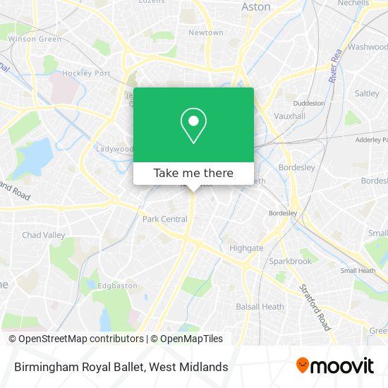 Birmingham Royal Ballet map