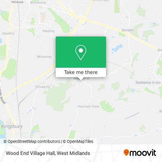 Wood End Village Hall map